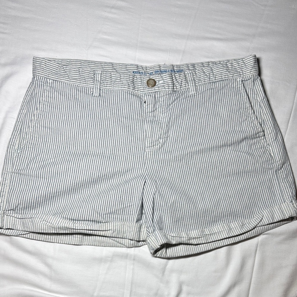 GAP White and Blue Bermudas Casual Shorts